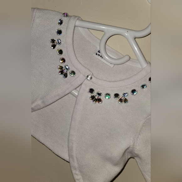 Girls white 1/2 sweater/shall 2t - Picture 3 of 5